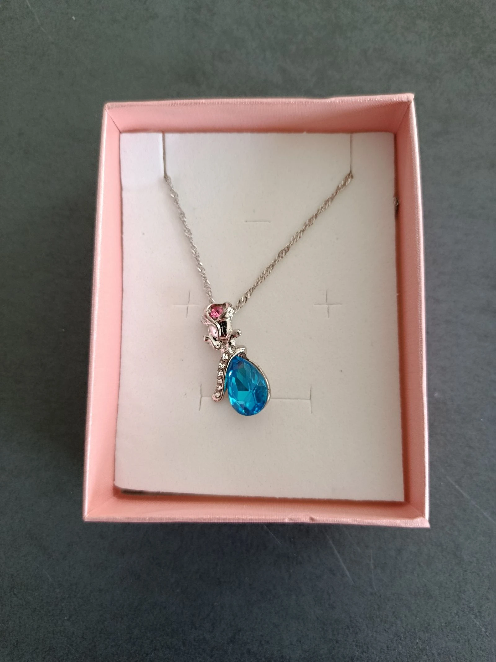 Collier Rose plaqué argent 